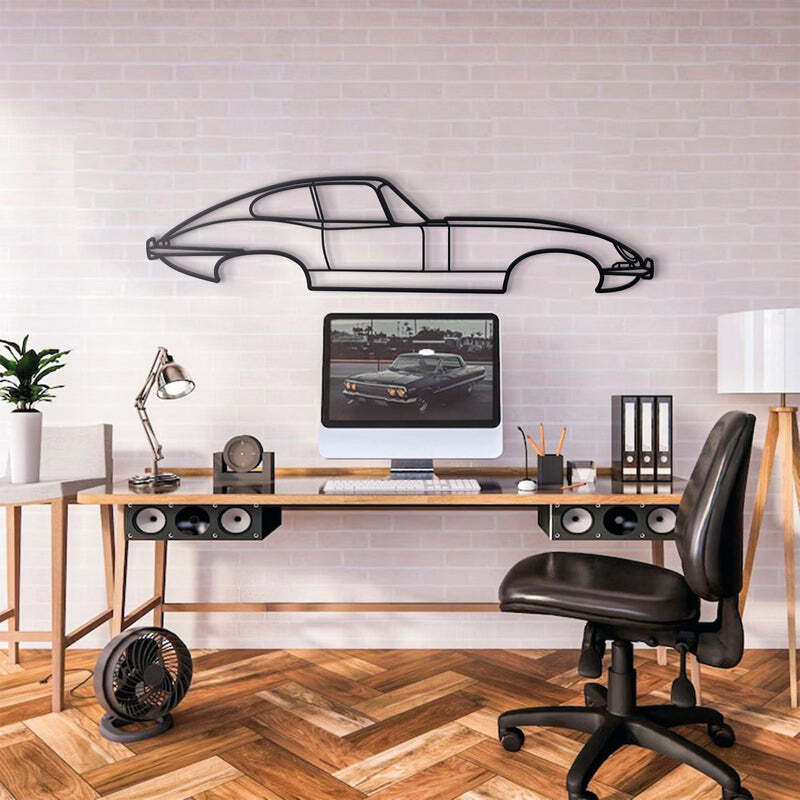 Wall Art Home Decor 3D Acrylic Metal Car Auto Poster USA 1961 E-Type