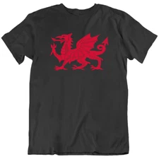 The Welsh Dragon Red Dragon Wales Emblem Flag Sport T-Shirt Tee Gift New