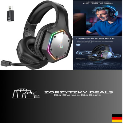 Wireless Gaming Headset für PS4, PS5, PC mit 7.1 Surround Sound und Mikrofon