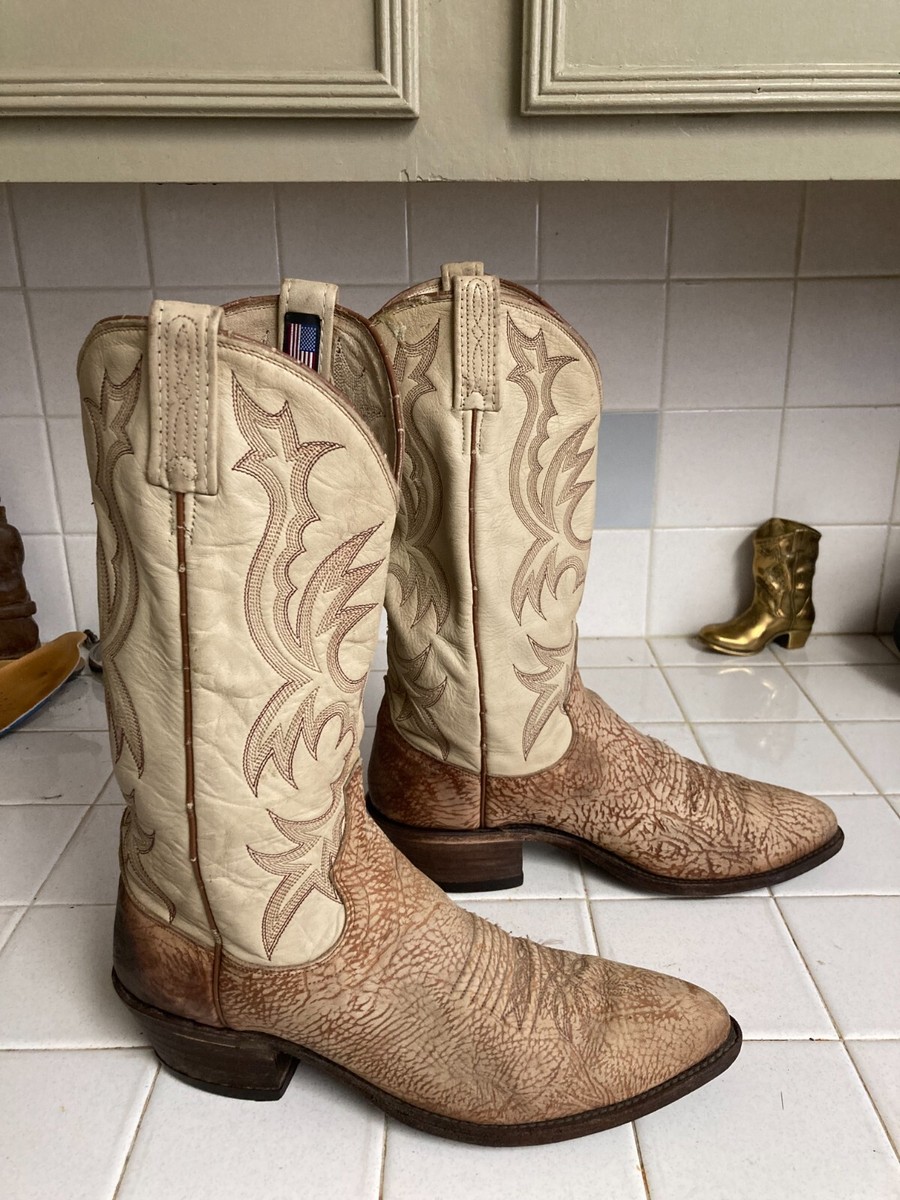 DANPOST USA製 刺繍ウエスタンブーツ DAN POST USA DISTRESSED GIRAFFE STRIPED LEATHER WESTERN