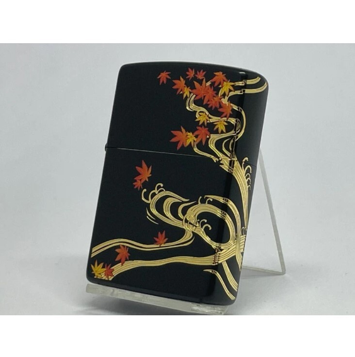 Maple Japanese Pattern Matte Black Etching 3 Sided Processin