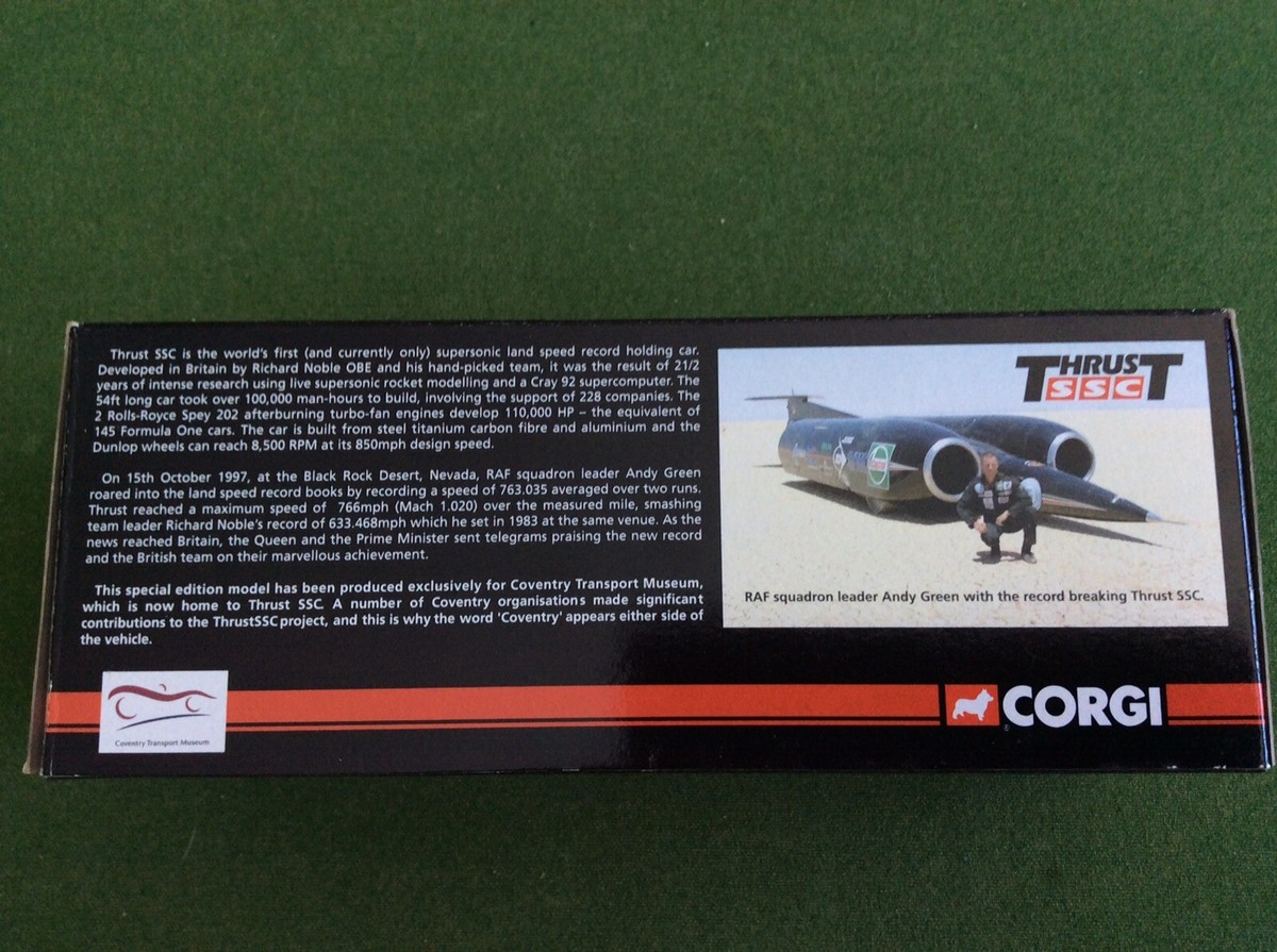 CORGI THRUST SSC THE WORLDS FIRST SUPERSONIC CAR MINT CONDITION | eBay