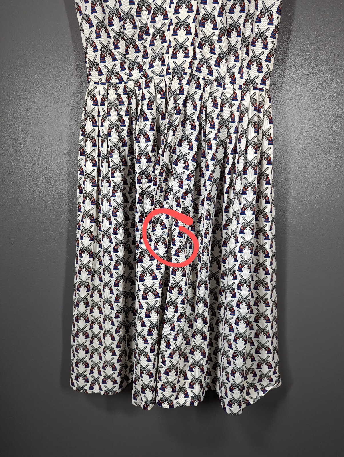 Vintage 1960's ILGWU David Crystal Pistol Gun Print D… Gem