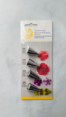 New! Wilton Flower Tip Set for Cookies/Cakes/Cupcakes, Tips
