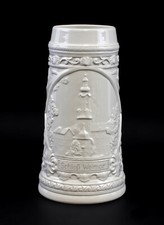 9959481-d Porzellan Relief Bierkrug wei&szlig; Schloss Weimar Ens 1l H23cm