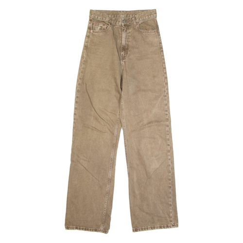 Pantaloni Donna In Pelle Scamosciata Vintage Covington - Taglia 16, Bootcut Marrone - Foto 3