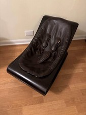 BABY BLOOM COCO LOUNGER Bouncer Rocker wooden Leather seat