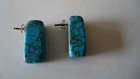 VINTAGE Medium Turquoise Nugget Post Earrings