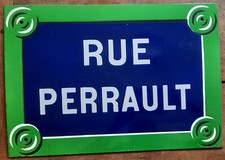 Ancienne plaque émaillée RUE