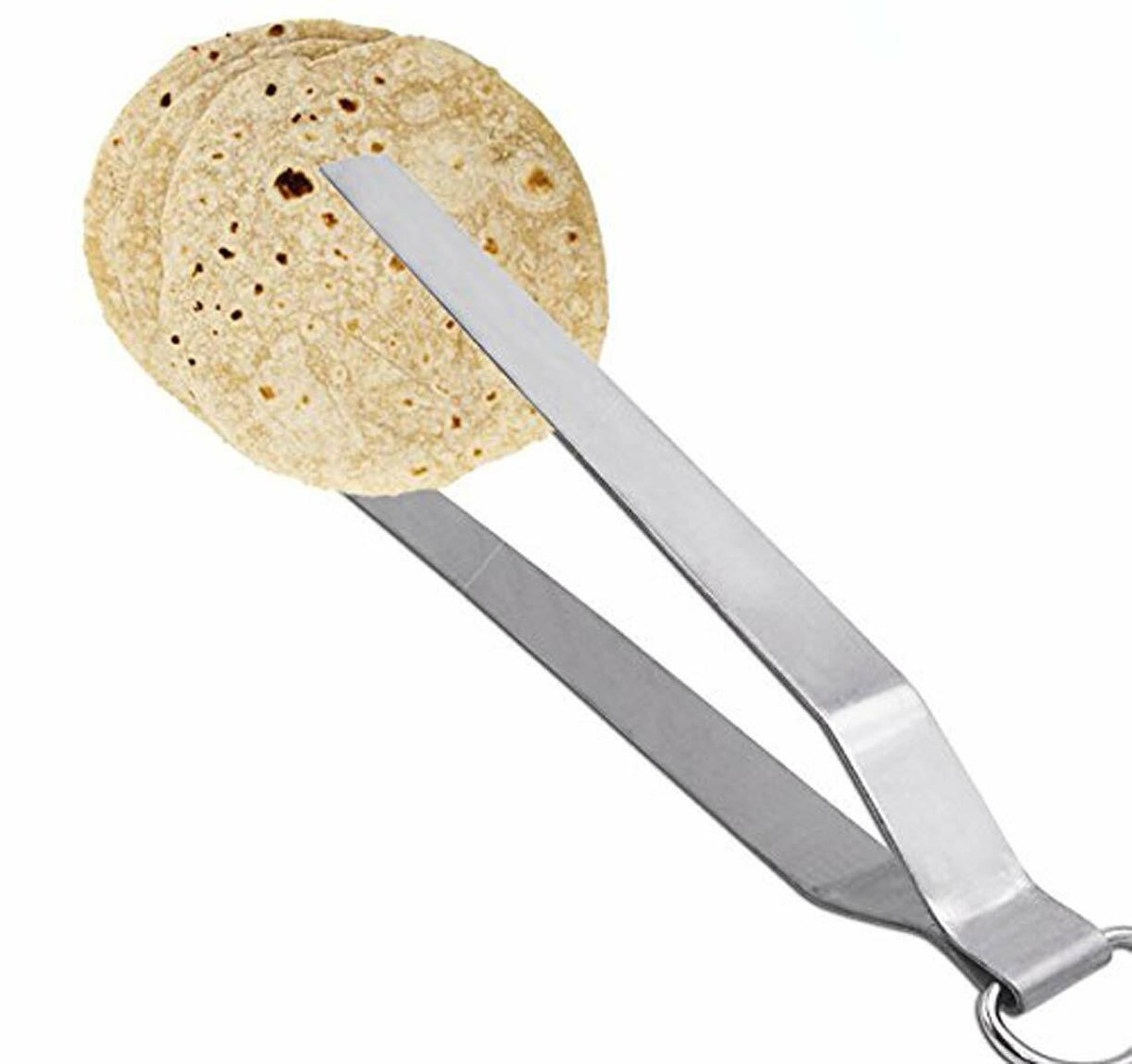 Chimta Indiano In Acciaio Inox Per Roti Chapati - Pinza Da Cucina 30 Cm, Utensile Robusto E Facile Da Pulire
