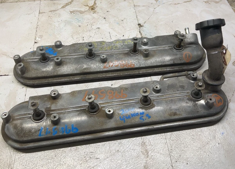 Par de cubiertas de válvula de motor izquierda derecha Silverado Sierra 2500 3500 2009-2019 6,0 L Foto 4 de 4