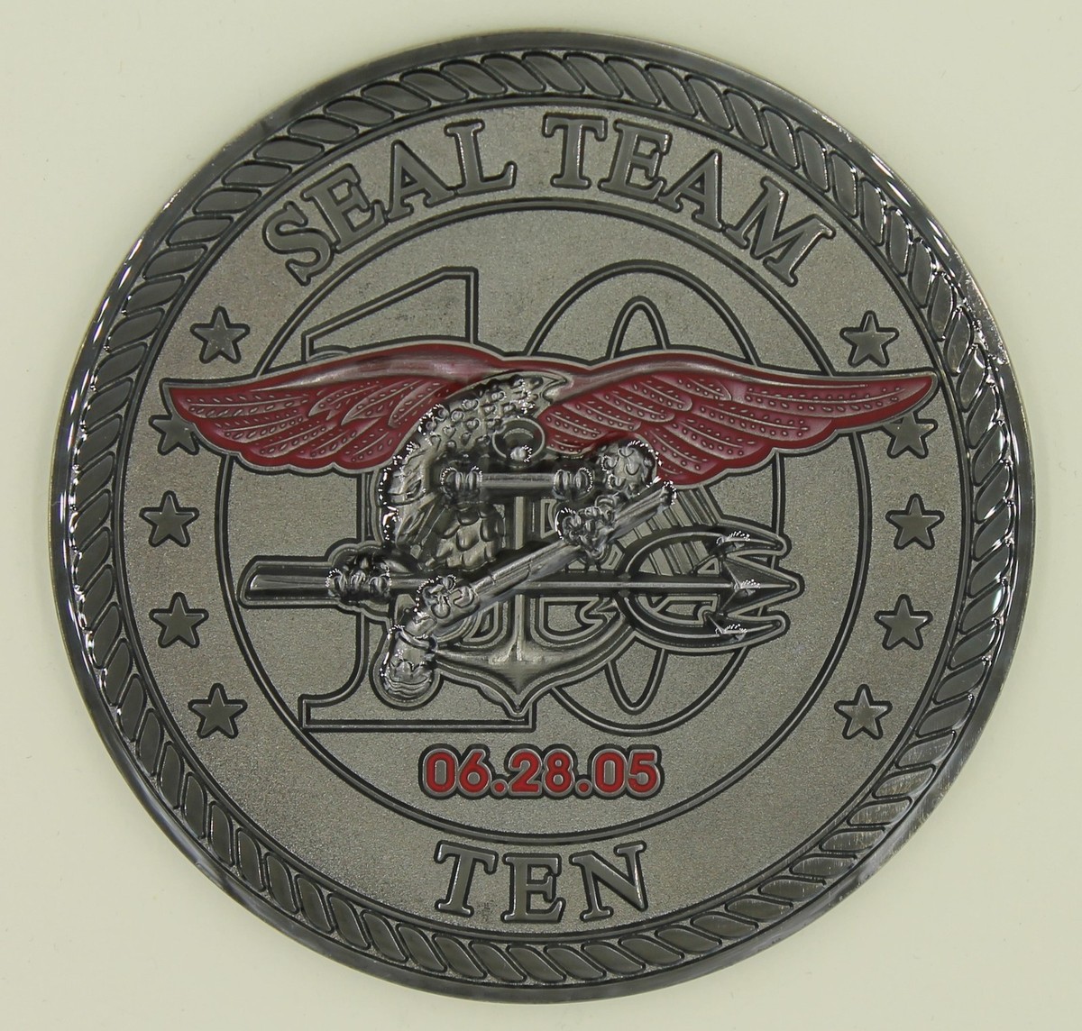 Naval Special Warfare SEAL Team Ten / 10 Red Wings Ser #'d Navy