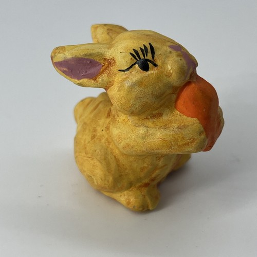 5 conejos de cerámica pintados a mano de colección conejos jardín conejito de Pascua infantil - Imagen 4 de 18