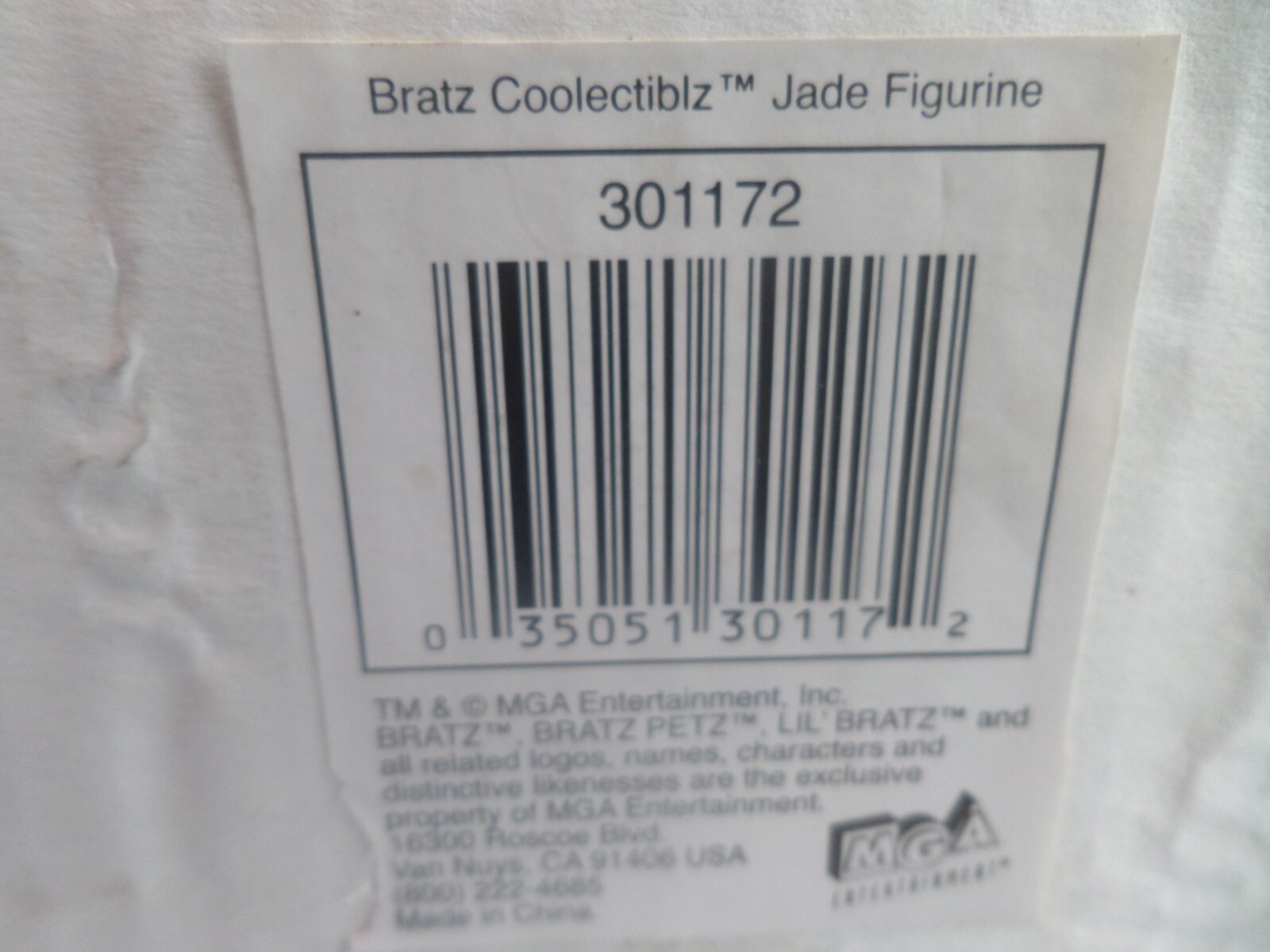 BRATZ COLLECTIBLZ JADE FIGURE  378 OF 2000 LIMITED EDITION
