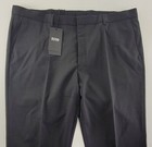 Hugo Boss Mens Madisen Classic Fit Virgin Wool Pants 42 Unhemmed NWT $198 Dark G