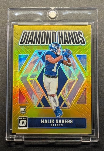 Malik Nabers [Gold] #4 2024 Panini Donruss Optic Diamond Hands card