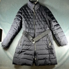 Ivanka Trump Women's Jacket Size XL Black Quilted Puffer Coat Zip Closure