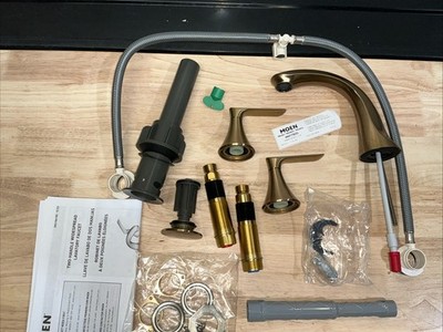 Moen Findlay 84517BZG Widespread Bathroom Sink Faucet Bronzed Gold