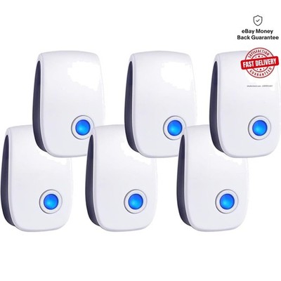 Safe & Silent 6-Pack Ultrasonic Pest Control   Mice, Roaches, Mosquitoes Managed