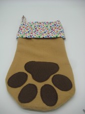 Dog Christmas Stocking - Wood Bone to Personalize - Paw Shape - Lined 3
