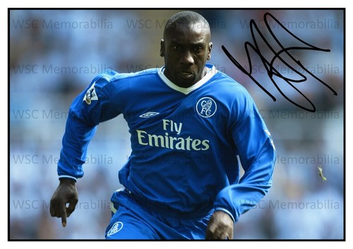 12483. Jimmy Floyd Hasselbaink Signed Pictures (A4 Prints) Chelsea Leeds etc.