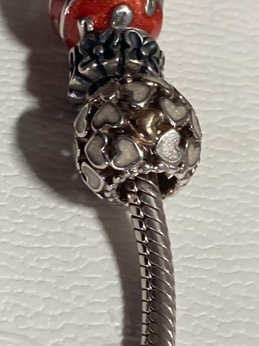 Pandora Set 9 Charms,Mohnblume,Clip,Ranken,Emaile,Kirschblumen Silber 925 ALE - Bild 6 von 13
