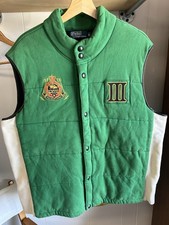 Vintage 90s Polo Ralph Lauren 1967 RLPC England Green Puffer Vest Size XL