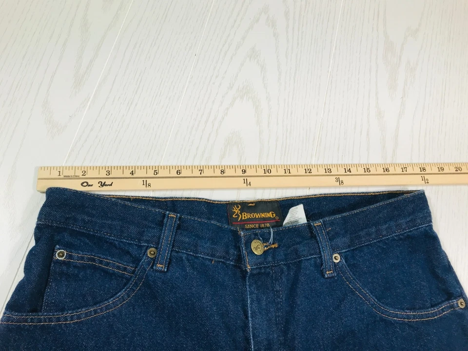 Pantalones Browning Brush Para Hombre 34x32 Azul Denim Marrón Cordura Nylon Caza Exterior Foto 3 de 4