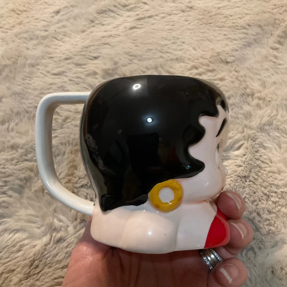 Vandor винтажный Betty Boop керамическая кружка 1994 импорт мультфильм кофе чашка красный платье - Изображение 4 из 4