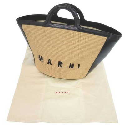 MARNI Bag: Basket Beige/Black W33-56×H27×D29cm w/dust bag; | eBay