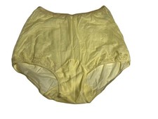 1950s Vantees Vanity Fair Yellow Nylon Mushroom Gusset Lingerie Panty Sz 6 VTG