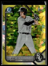 2022 Bowman Chrome Prospects Yellow Sapphire Erick Hernandez 40/50 Chicago White