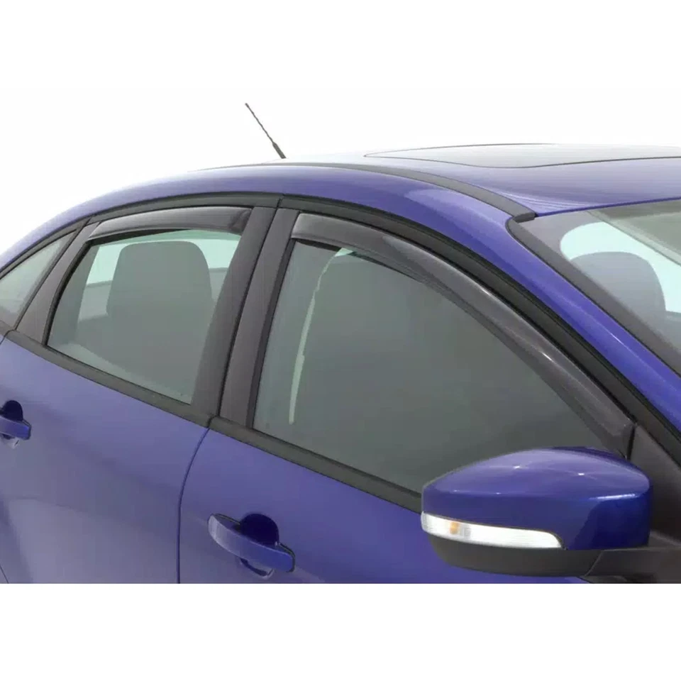 AVS Front & Rear In-Channel Smoke Acrylic Window Ventvisors for 12-18 Ford Focus Foto 2 de 4