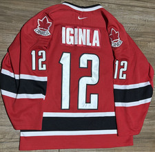 Jarome Iginla Team Canada 2002 Olympics Hockey Nike Jersey Size Medium M Olympic