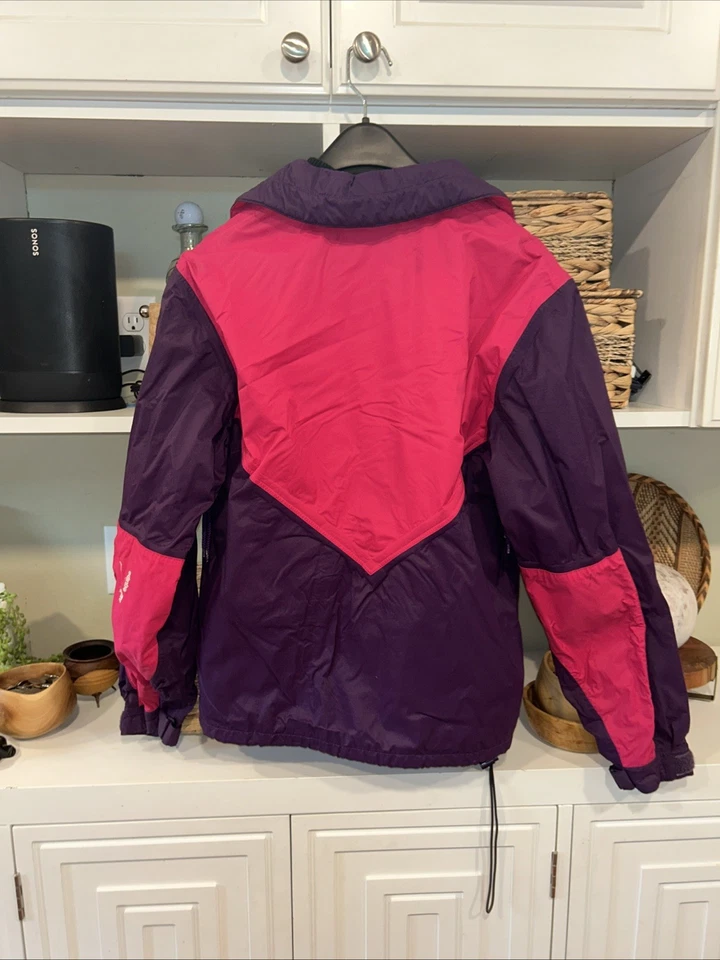 Chaqueta Helly Hansen M Colorblock Vintage con Capucha, Bolsillos, Años 90, Y2k Púrpura/Rosa Foto 3 de 4