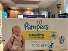 Pampers Sensitive Clinically Proven Fragrance Free Baby Wipes