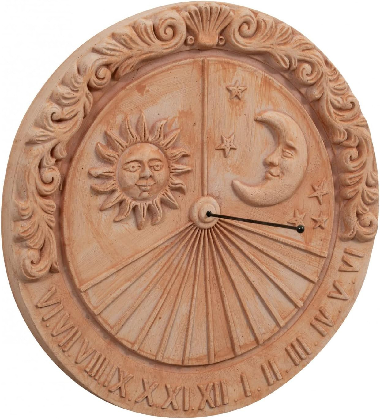 Meridiana Vintage in Terracotta 53,5x53 - Pannello Parete Made in Italy
