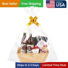 10-Pack 12X 8.86 Thick Empty Gift Baskets w/ Handles  Bows