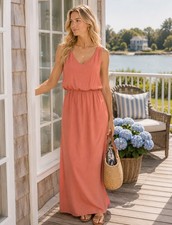 Show Me Your Mumu Kendall Maxi Dress Mauve Pink Bridesmaid Gown Medium NEW