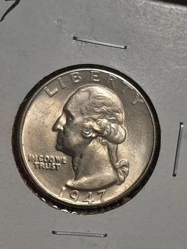 1947- D Washington Quarter BU 90% Silver #1