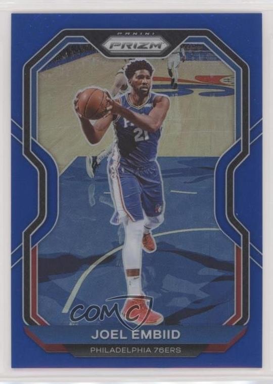 2020-21 Panini Prizm Blue Prizm 133/199 Joel Embiid #141 pe8