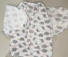 Halo Sleepsack Full Zip Fleece Swaddle Size 0-3 Month Elephant Print Stain