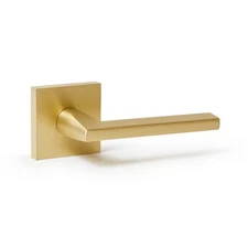Explore Hardware Monaco Solid Brass Privacy Door Lever – Satin Gold Locking