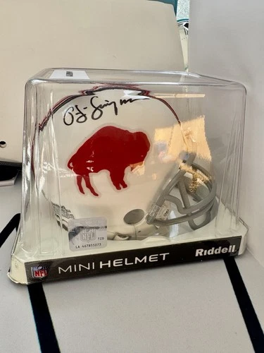 Buffalo Bills OJ Simpson Signed Riddell Mini Helmet Autograph Authentic