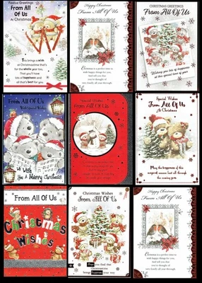 \POPPY HILL / NEXT CHAPTER / KINGSLEY ETC CHRISTMAS CARD FROM ALL OF US - Quality Cards Great Choice of Designs