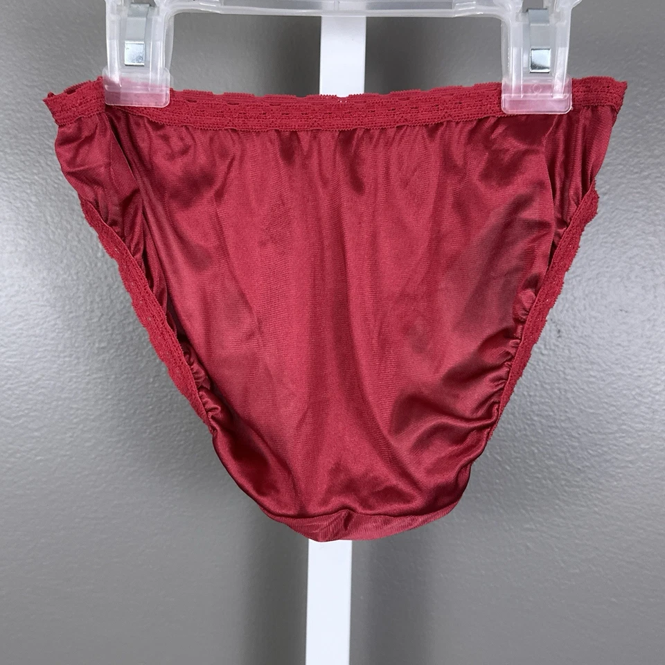 Bragas vintage para mujer Maidenform rojas 40525 talla 4 XS nailon ILGWU Union EE. UU. Foto 3 de 4