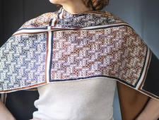 Balenciaga Logo Print Silk Scarf Long Brown Shades. Luxury vintage Scarf Italian