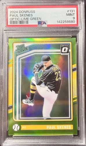 2024 Donruss Optic Paul Skenes Rookie Lime Green Refractor /149 PSA 9 MINT🔥🔥