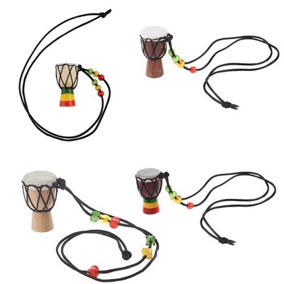Djembe Pendant Mini Hand Drum Hanging Ornament Gift Supplies
