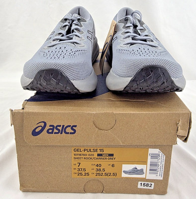 ASICS Gel-Pulse 15 Mens 7 Sheet Rock Carrier Grey Running Shoes NIB 1011B780-020